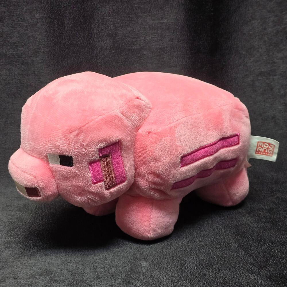 Minecraft Plush Pig Mattel Stuffed Animal Toy Mojang Jinx Video Game
